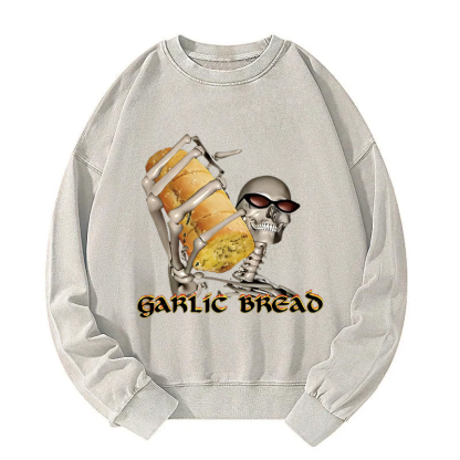 Tokyocanvas Evil Silly Skeleton Washed Sweatshirt