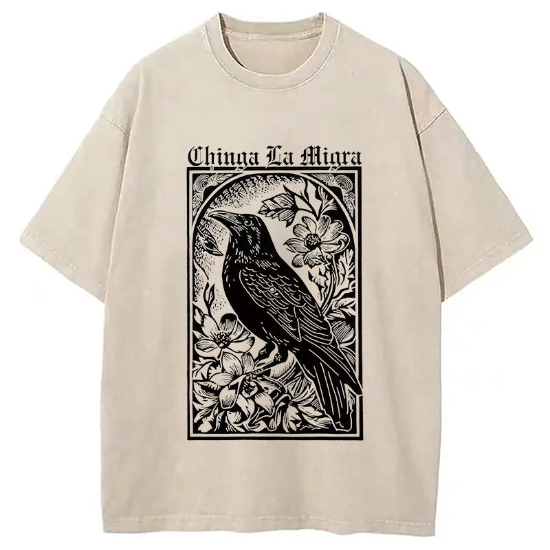 Tokyocanvas Chinga La Migra Washed T-Shirt