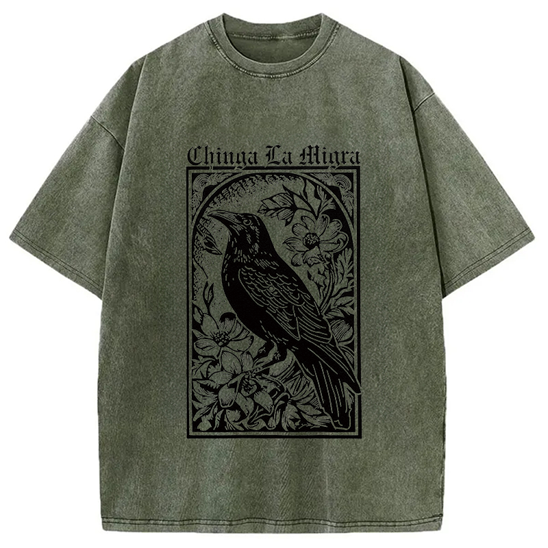 Tokyocanvas Chinga La Migra Washed T-Shirt