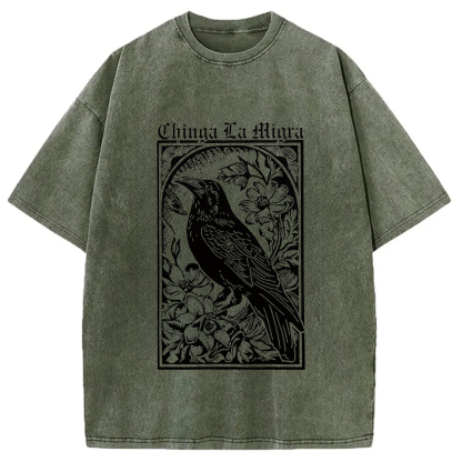 Tokyocanvas Chinga La Migra Washed T-Shirt
