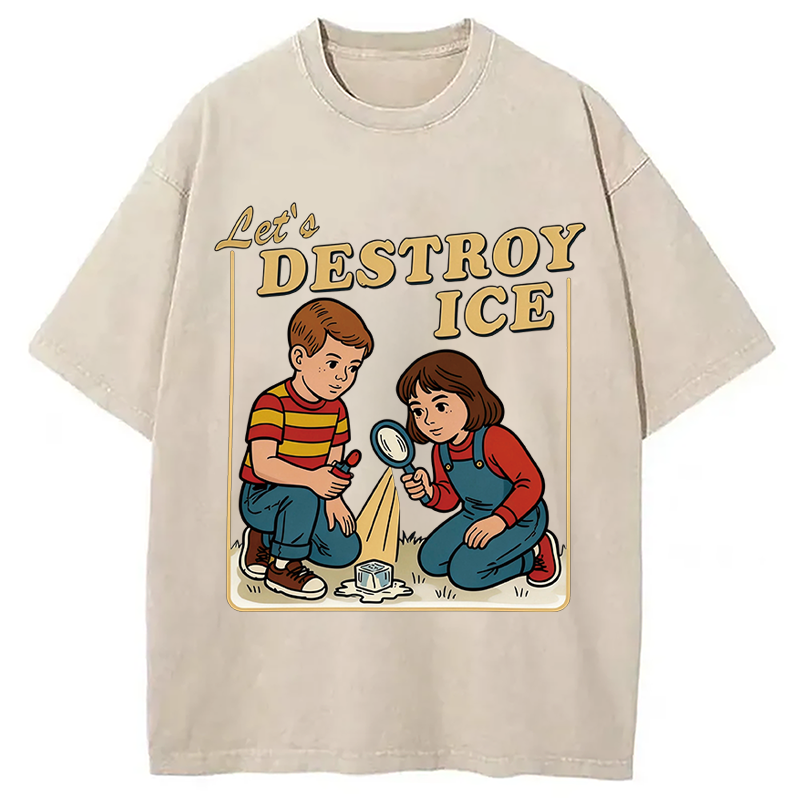 Tokyocanvas Let's Destroy ICE Washed T-Shirt