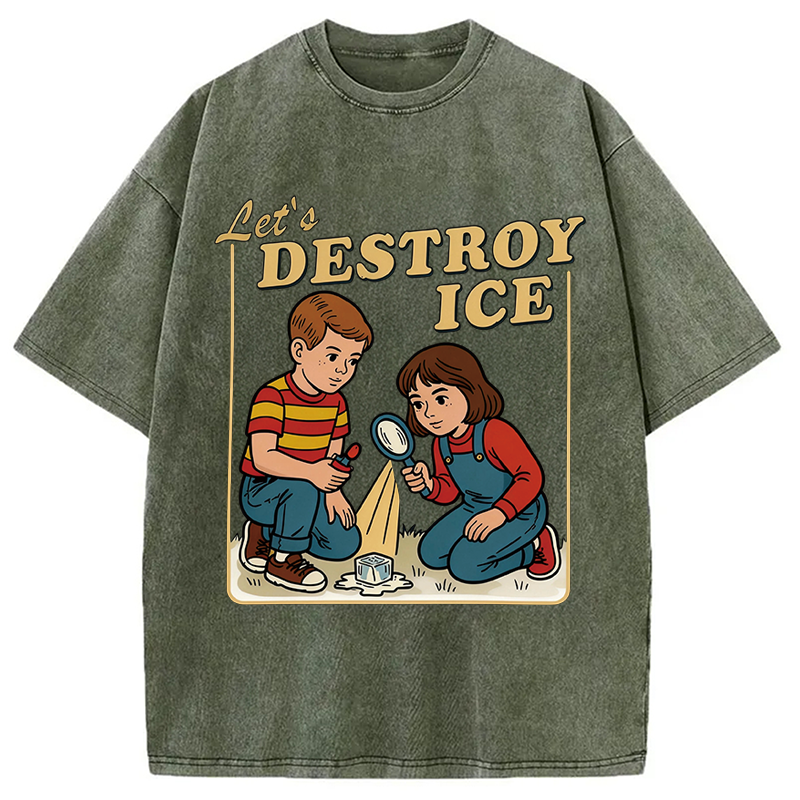 Tokyocanvas Let's Destroy ICE Washed T-Shirt