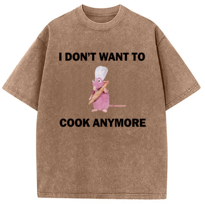 Tokyocanvas Funny Cooking Meme Washed T-Shirt