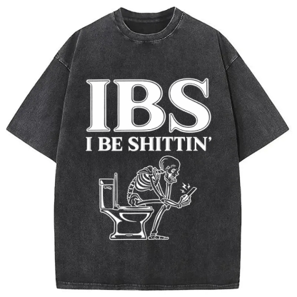 Tokyocanvas IBS Skeleton Meme Washed T-Shirt