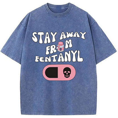 Tokyocanvas Stay Away From Fentanyl Washed T-Shirt
