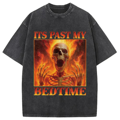 Tokyocanvas Its Past My Bedtime Washed T-Shirt