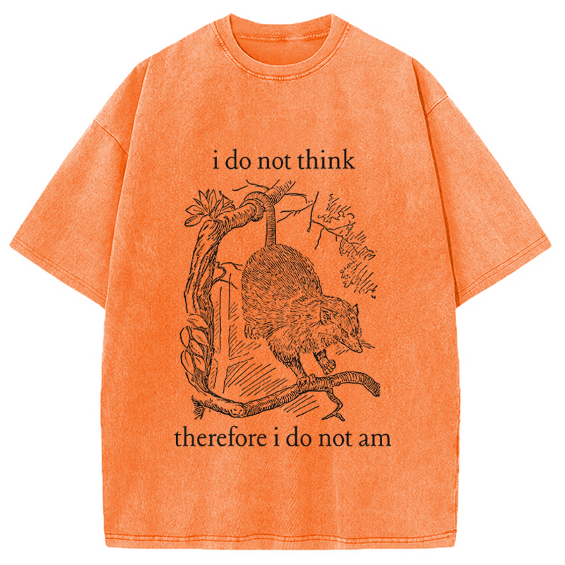 Tokyocanvas Opossum Weird Meme Washed T-Shirt