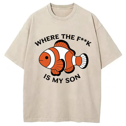 Tokyocanvas Where the F**k is My Son Washed T-Shirt