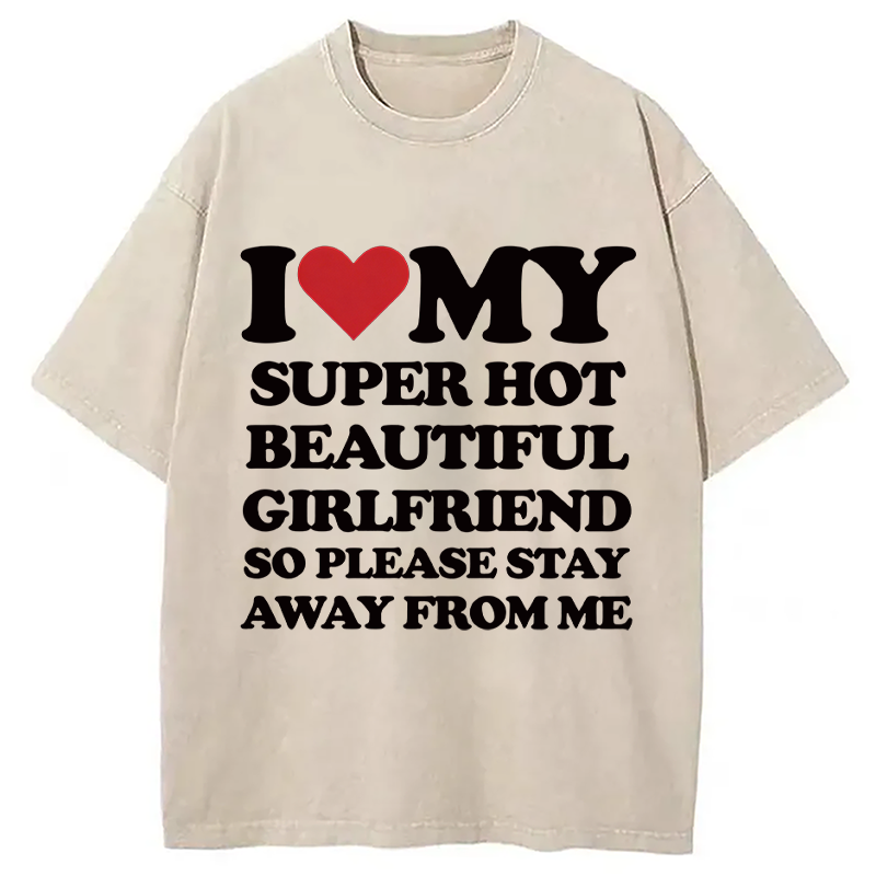 Tokyocanvas I Love My Girlfriend Washed T-Shirt