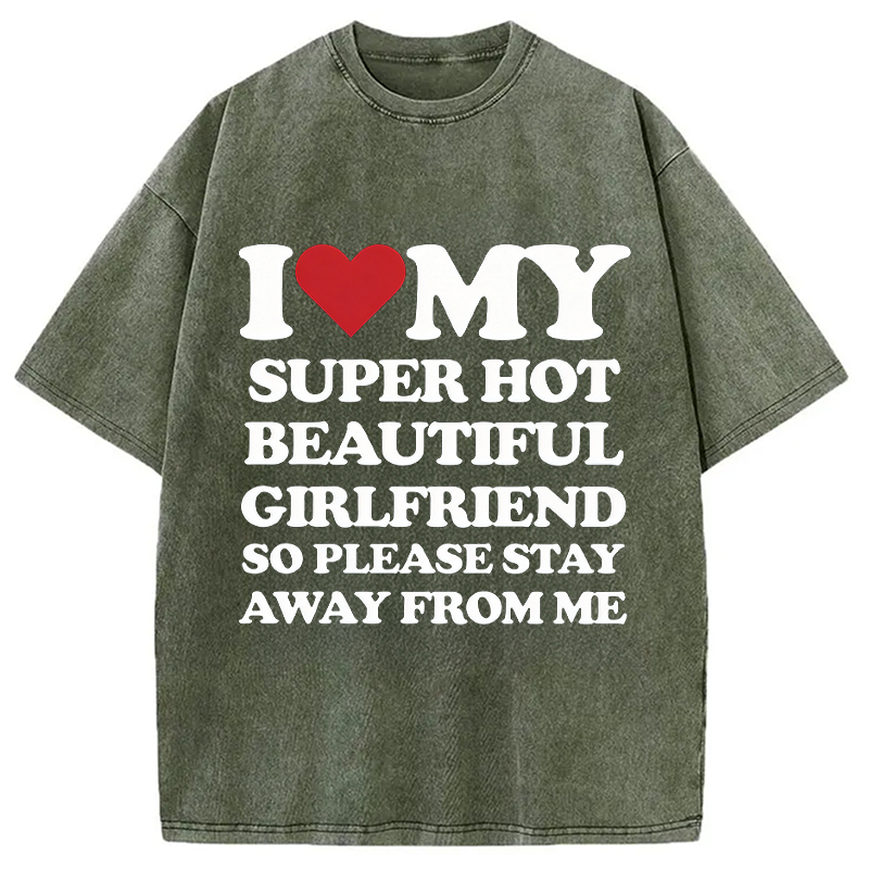 Tokyocanvas I Love My Girlfriend Washed T-Shirt