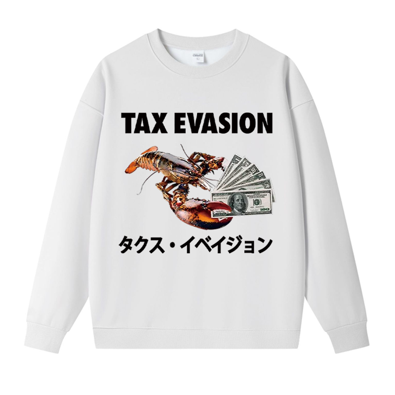 Tokyocanvas Tux Evasion Funny Fleece Lined Sweatshirt