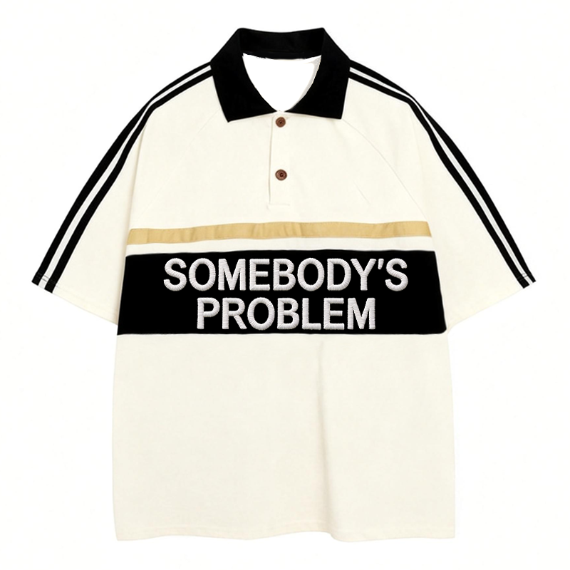 Tokyocanvas Somebody's Problem Polo Embroidered T-Shirt