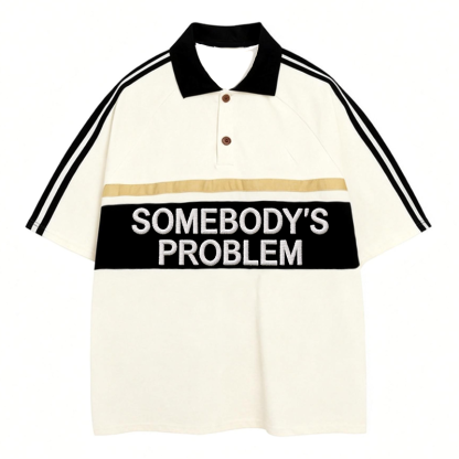 Tokyocanvas Somebody's Problem Polo Embroidered T-Shirt