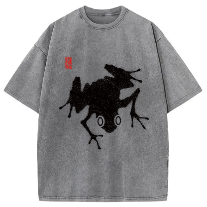 Tokyocanvas A Stippled Frog Washed T-Shirt