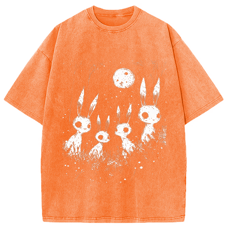 Tokyocanvas Weirdcore Bunny Washed T-Shirt