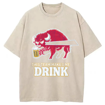 Tokyocanvas Bills Makes Me Drink Crack Washed T-Shirt