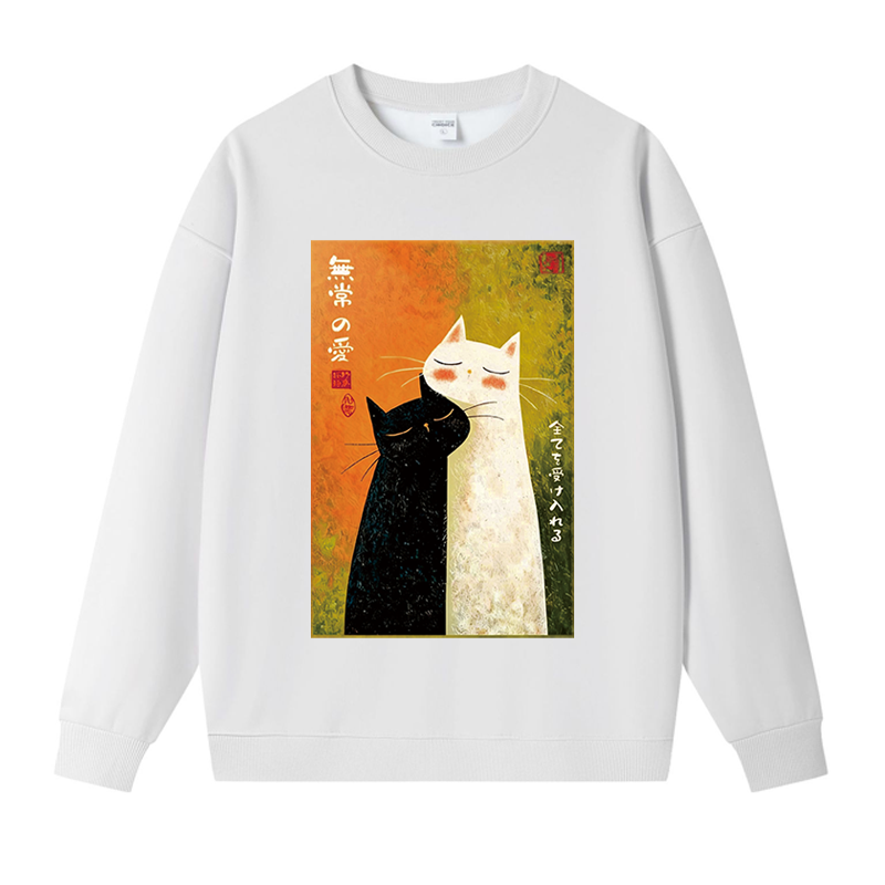 Tokyocanvas All Embraced by Transient Love Fleece Lined Sweatshirt