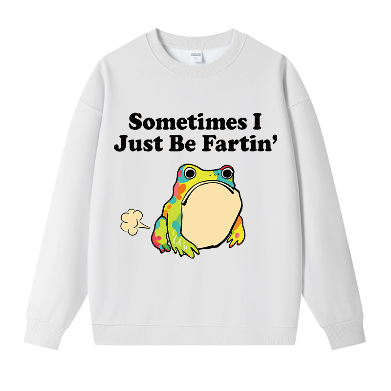 Tokyocanvas Farting Frog Fleece Lined Sweatshirt