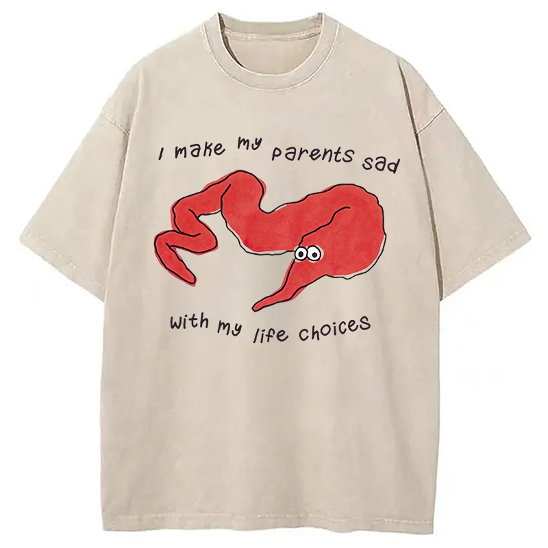 Tokyocanvas My Life Choices Meme Washed T-Shirt