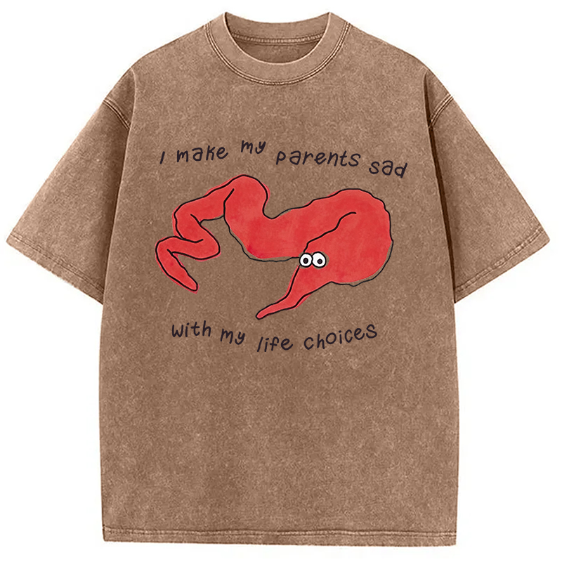 Tokyocanvas My Life Choices Meme Washed T-Shirt