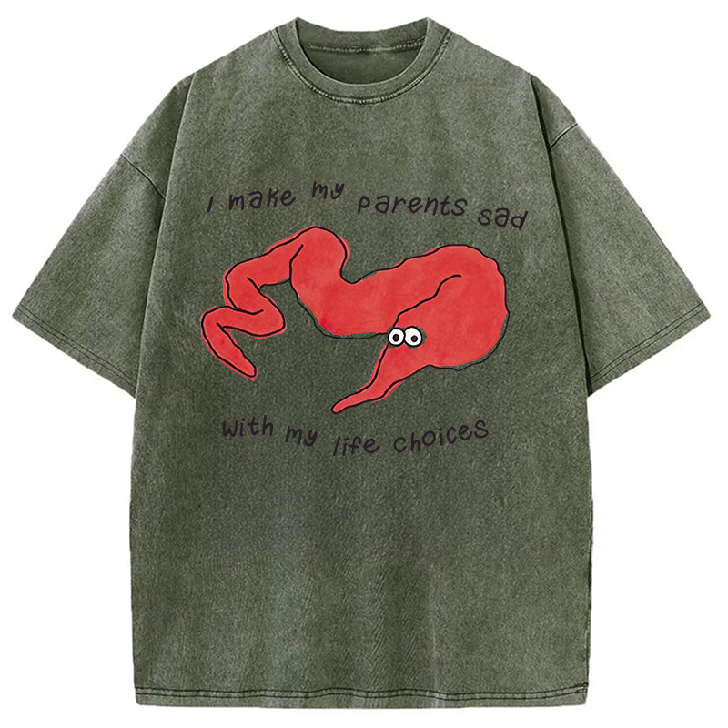 Tokyocanvas My Life Choices Meme Washed T-Shirt