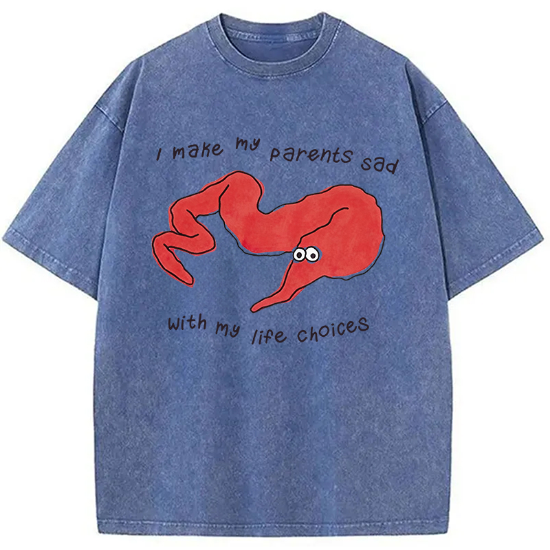 Tokyocanvas My Life Choices Meme Washed T-Shirt