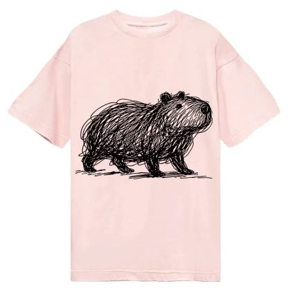 Tokyocanvas Minimalist Capybara Classic T-Shirt