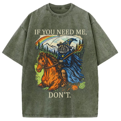 Tokyocanvas Funny Raccoon Wizard Gamer Washed T-Shirt