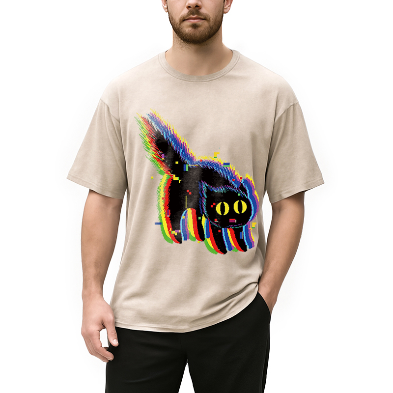 Tokyocanvas Technicat Glitch Washed T-Shirt