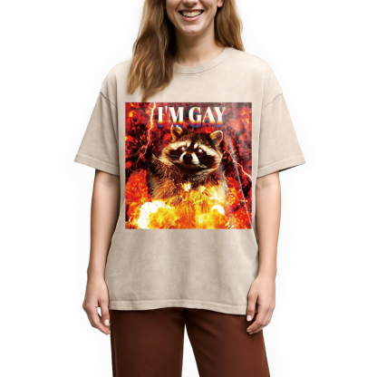 Tokyocanvas I'm Gay Washed T-Shirt