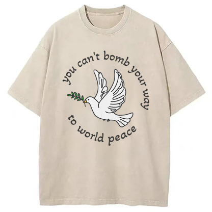 Tokyocanvas Bombs for World Peace Washed T-Shirt