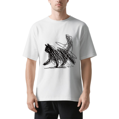 Tokyocanvas Minimalist Line Cat Classic T-Shirt