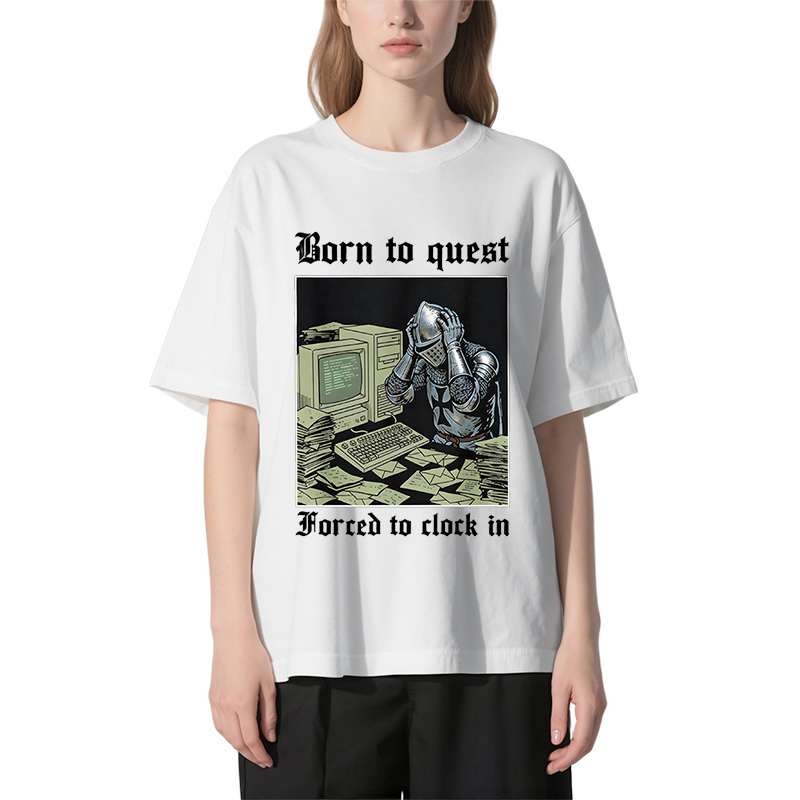 Tokyocanvas Born to Quest Forced to Clock Classic T-Shirt