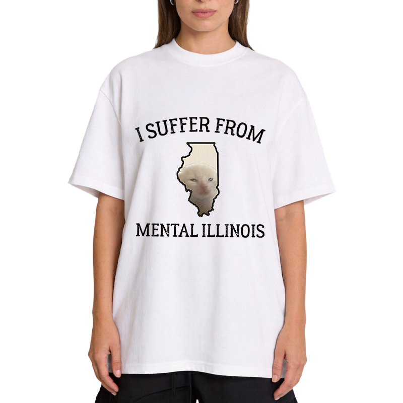 Tokyocanvas Mental Illinois Depressed Cat Classic T-Shirt