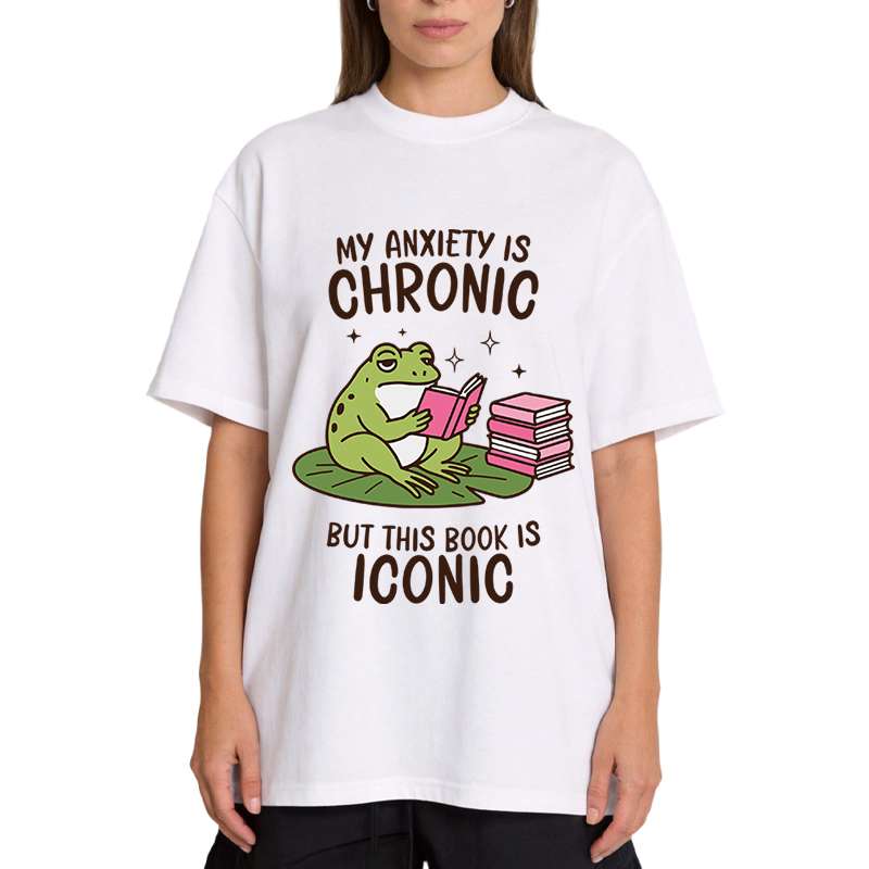 Tokyocanvas Funny Frog Reading Classic T-Shirt