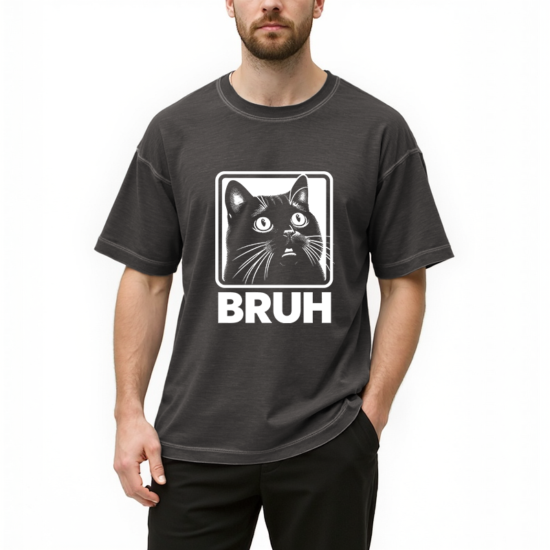 Tokyocanvas BRUH Cat Gradient Washed T-Shirt