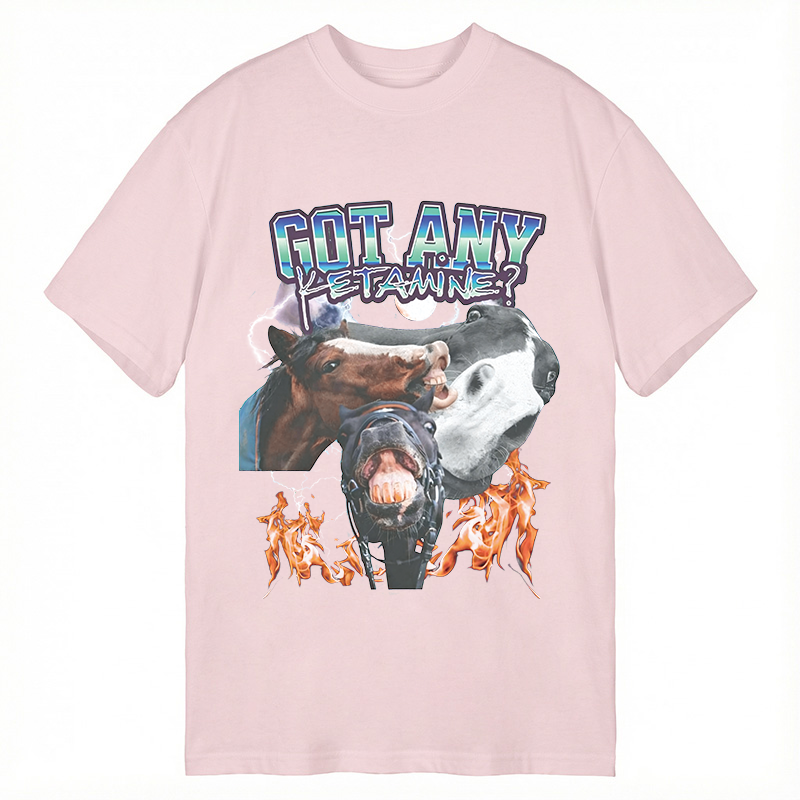 Tokyocanvas Got Any Ketamine? Funny Horse Meme Classic T-Shirt