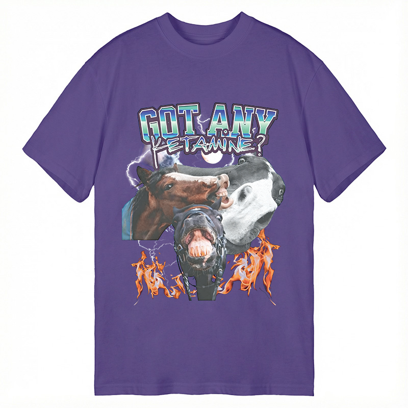 Tokyocanvas Got Any Ketamine? Funny Horse Meme Classic T-Shirt