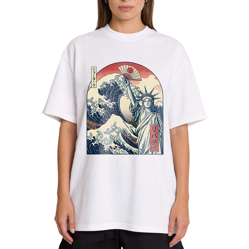Tokyocanvas Ukiyo-e Statue Of Liberty Classic T-Shirt