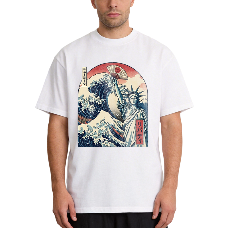 Tokyocanvas Ukiyo-e Statue Of Liberty Classic T-Shirt