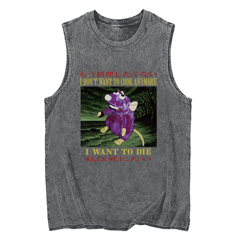 Tokyocanvas I Don't Want to Cook Washed Tank