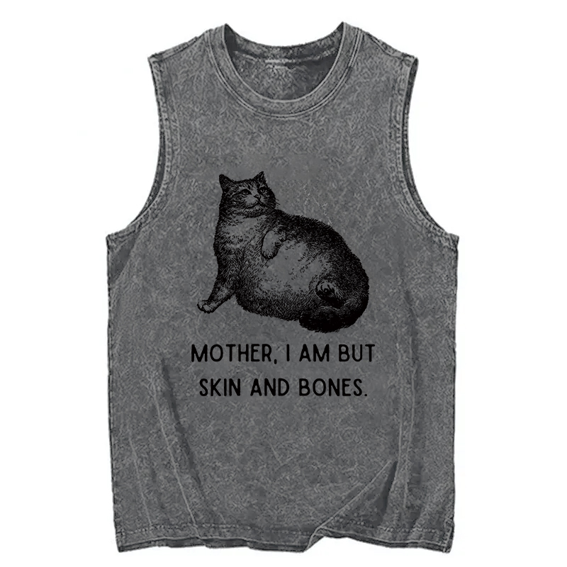 Tokyocanvas Skin & Bones Cat Washed Tank