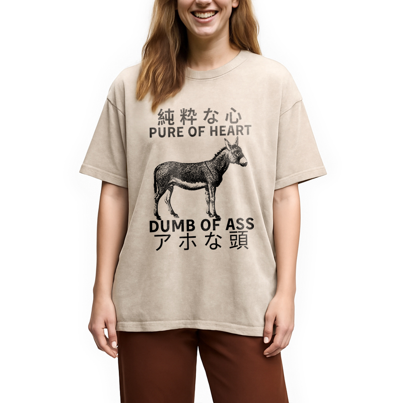 Tokyocanvas Donkey Pure of Heart Dumb of Ass Washed T-Shirt