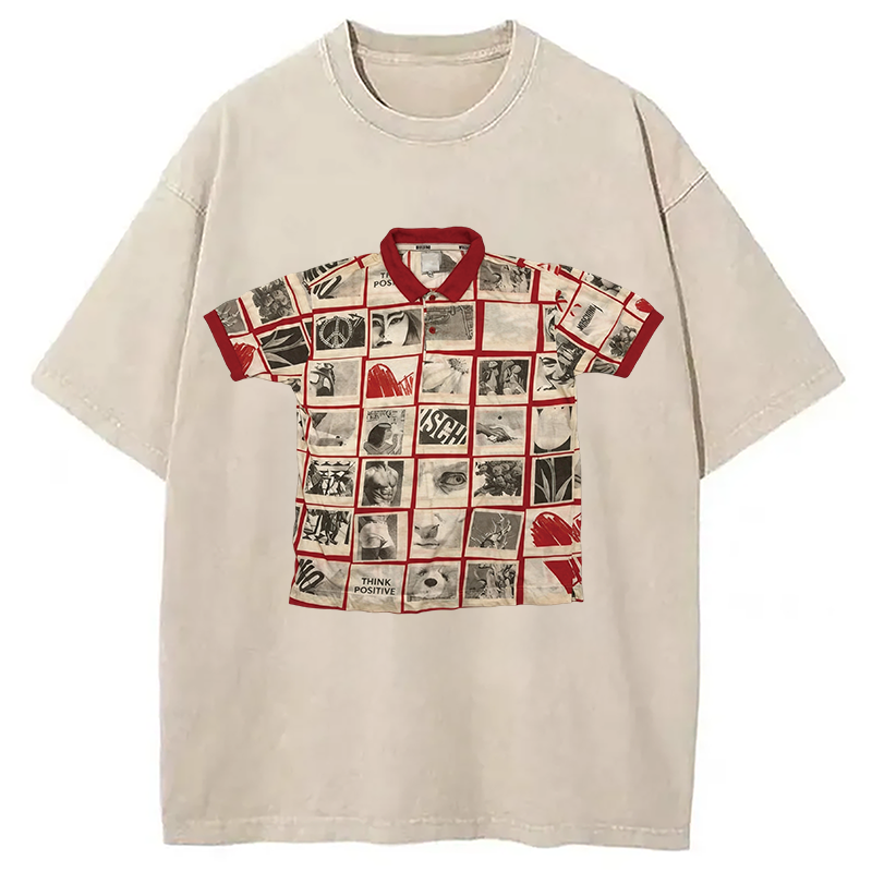 Tokyocanvas Art Shirt Of Washed T-Shirt