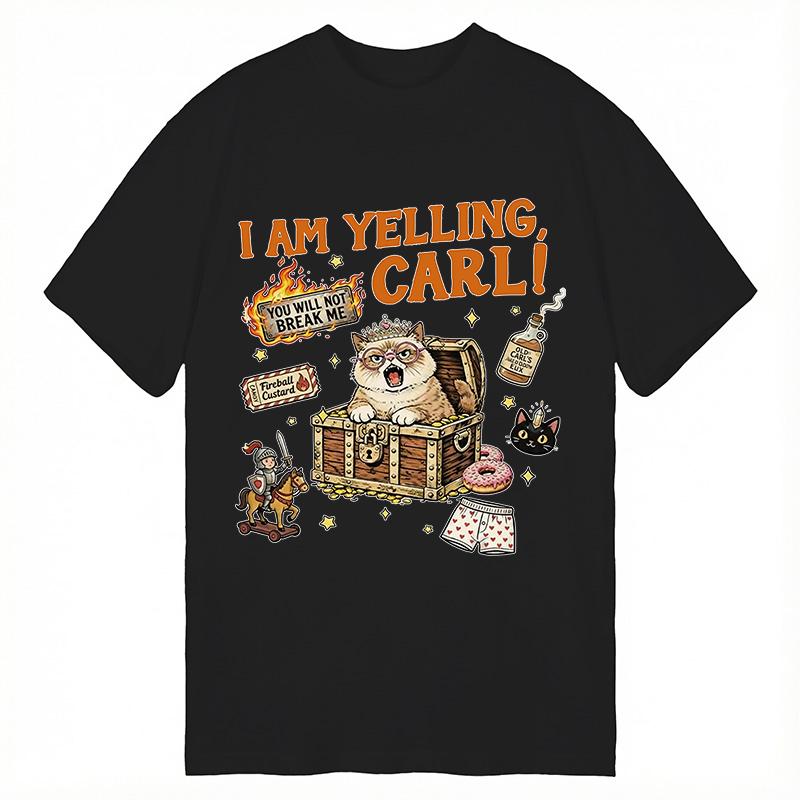 Tokyocanvas I am Yelling Carl Funny Cat Meme Classic T-Shirt
