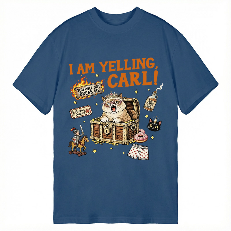 Tokyocanvas I am Yelling Carl Funny Cat Meme Classic T-Shirt