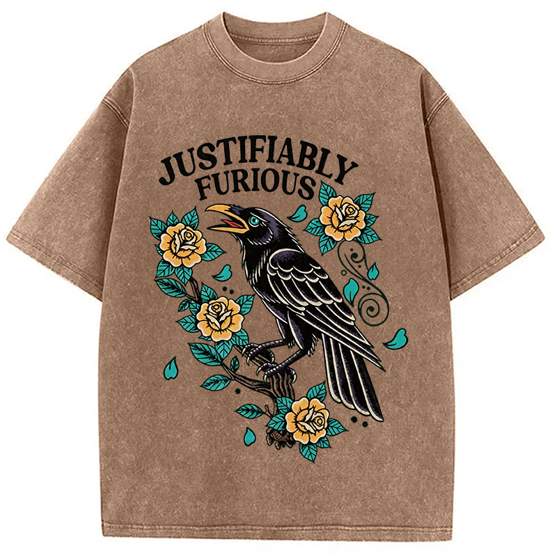 Tokyocanvas Justifiably Furious Washed T-Shirt