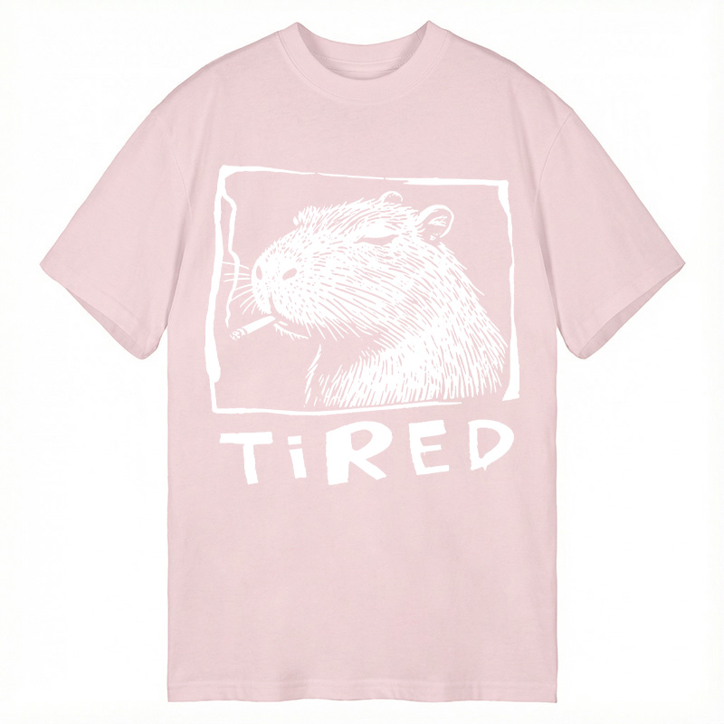 Tokyocanvas Tired Life Funny Capybara Art Classic T-Shirt