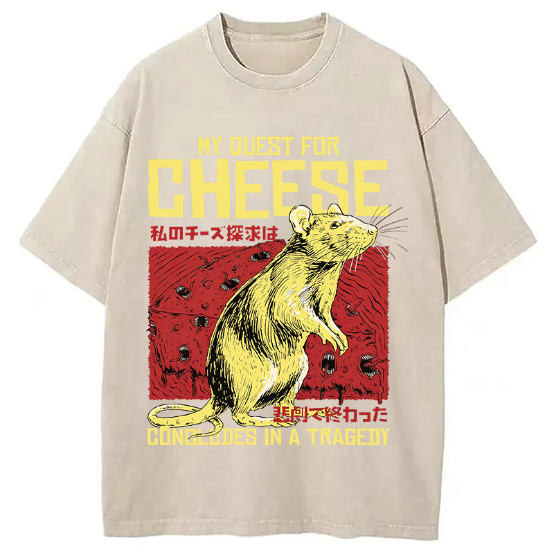 Tokyocanvas My Quest For Cheese Washed T-Shirt