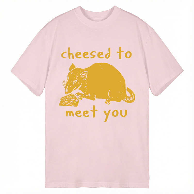 Tokyocanvas Cheesed To Meet You Funny Rat Meme Classic T-Shirt
